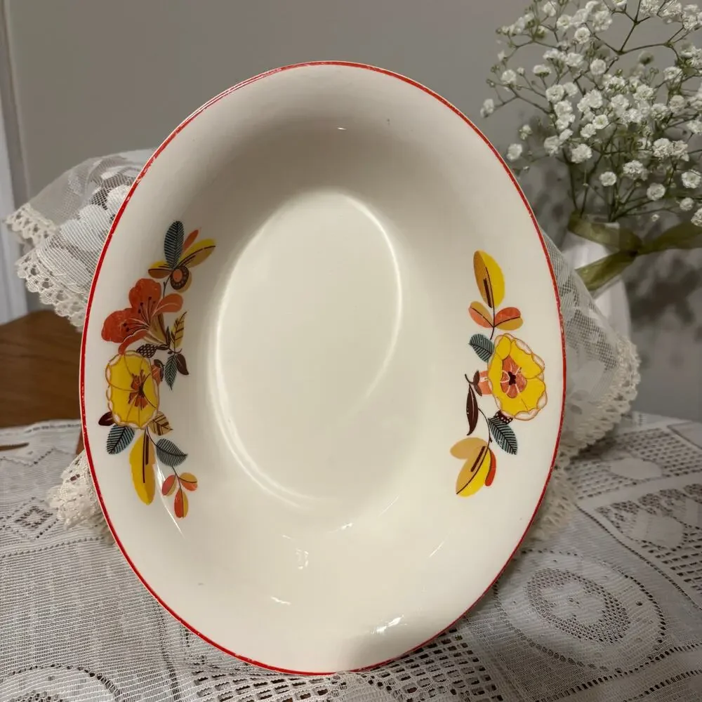Vintage Crooksville 30's 539 MCM Stamped A160 Serving Bowl Platter